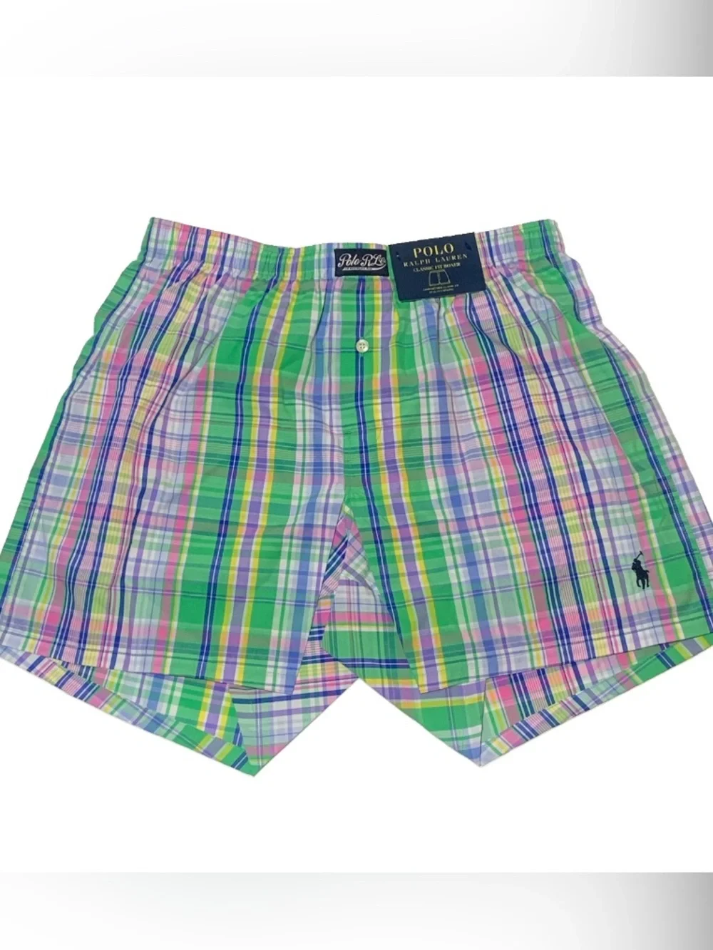 Polo Ralph Lauren Plaid Boxer Underwear Preppy wShorts Men’s Sz M NWT